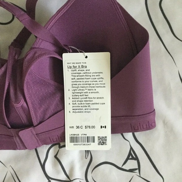 Lululemon athletica Up For It bra sports 36C mesh - Picture 6 of 7